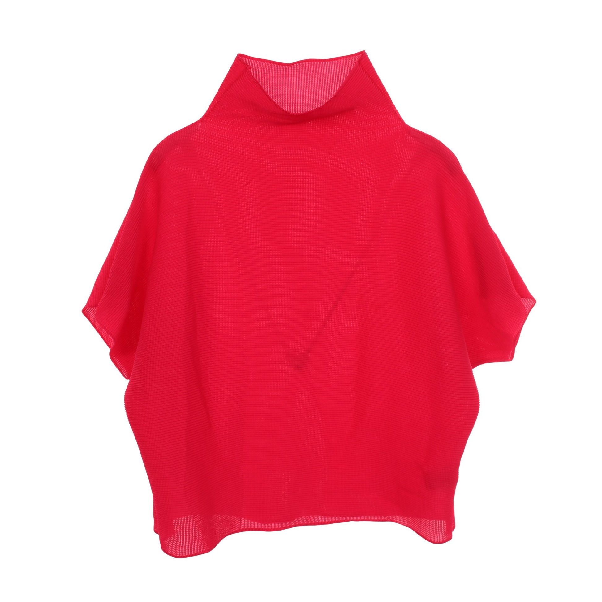 ハイネック 半袖 カットソー ピンクパープル ミーイッセイミヤケ トップス me ISSEY MIYAKE