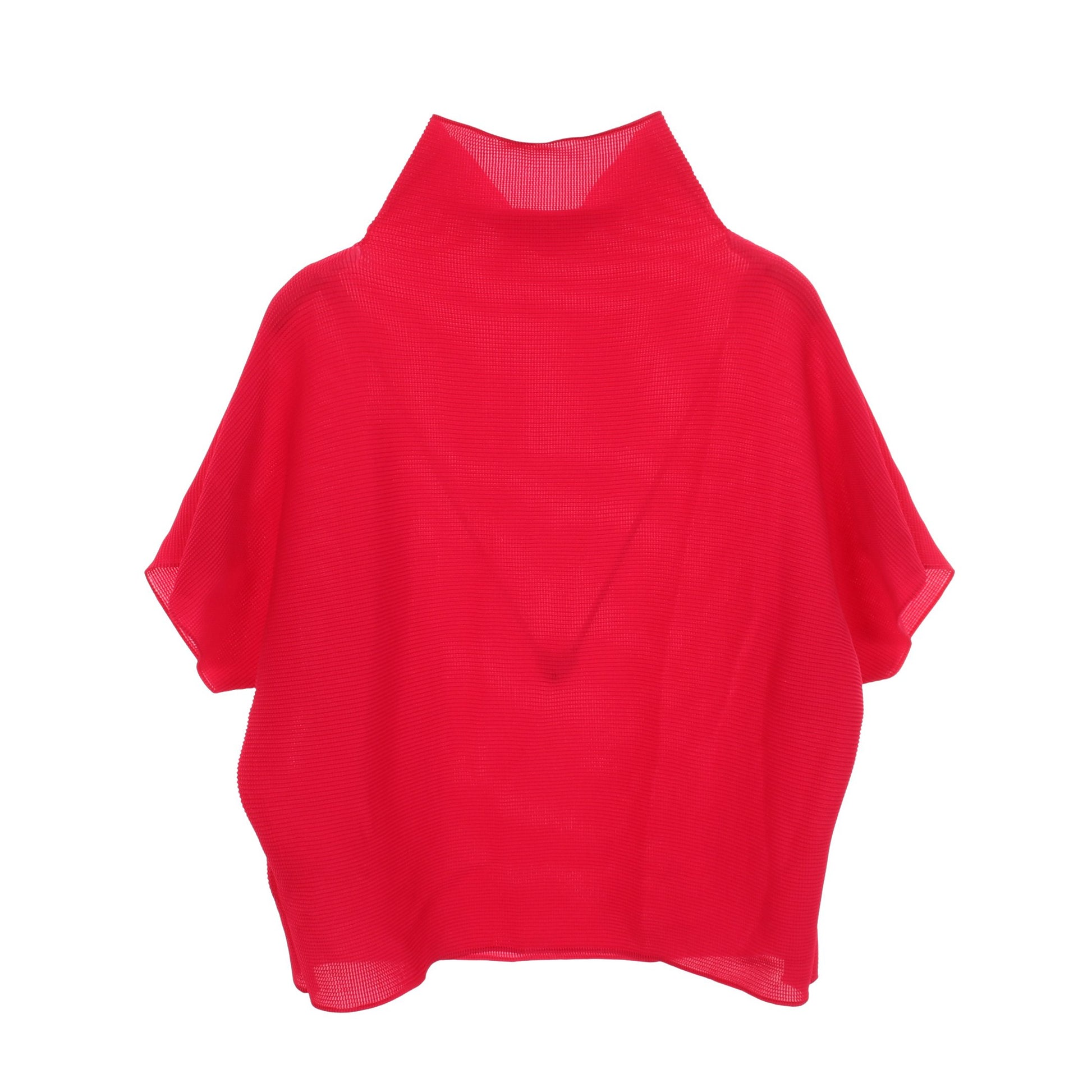 ハイネック 半袖 カットソー ピンクパープル ミーイッセイミヤケ トップス me ISSEY MIYAKE