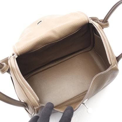リンディ26 エトゥープ ショルダーバッグ トリヨンクレマンス グレーブラウン シルバー金具 X刻印 エルメス バッグ HERMES