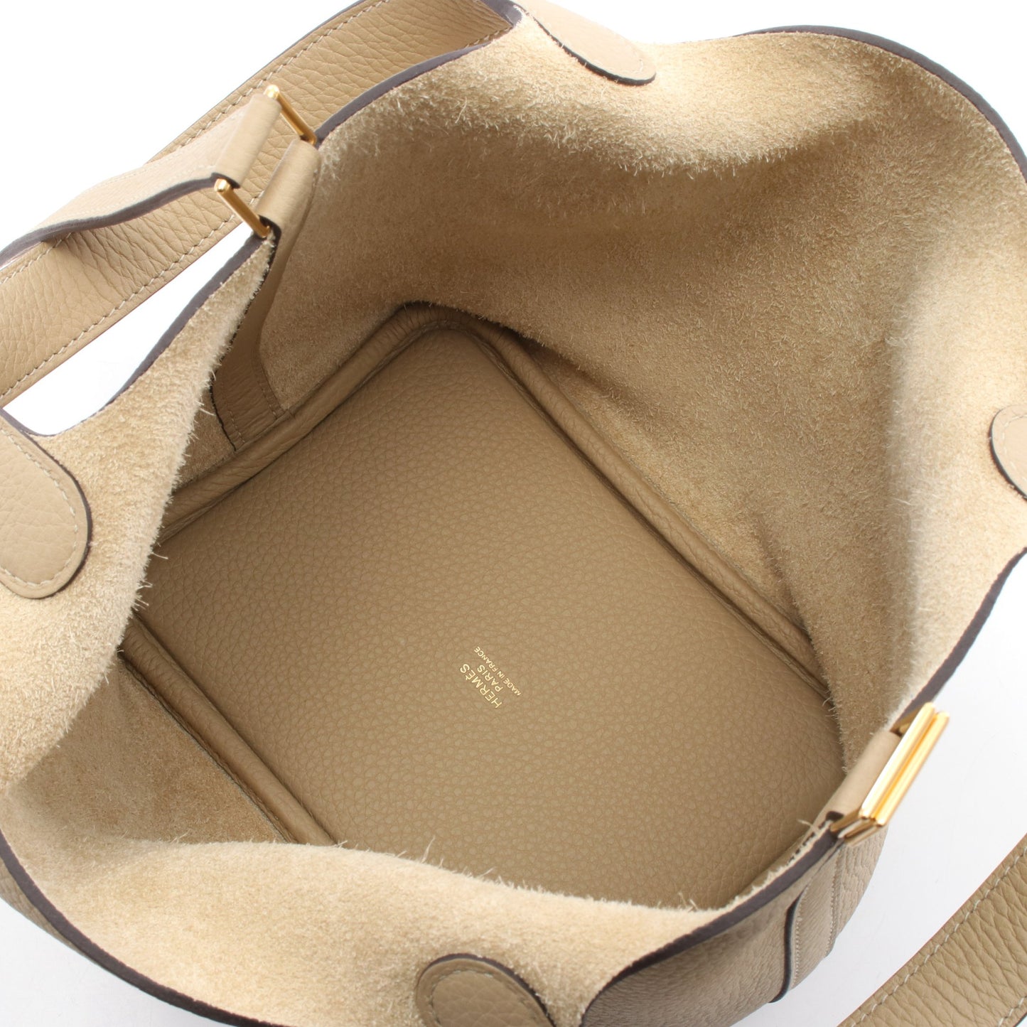 ピコタンロックPM トレンチ ハンドバッグ トリヨンクレマンス ベージュ ゴールド金具 K刻印 エルメス バッグ HERMES