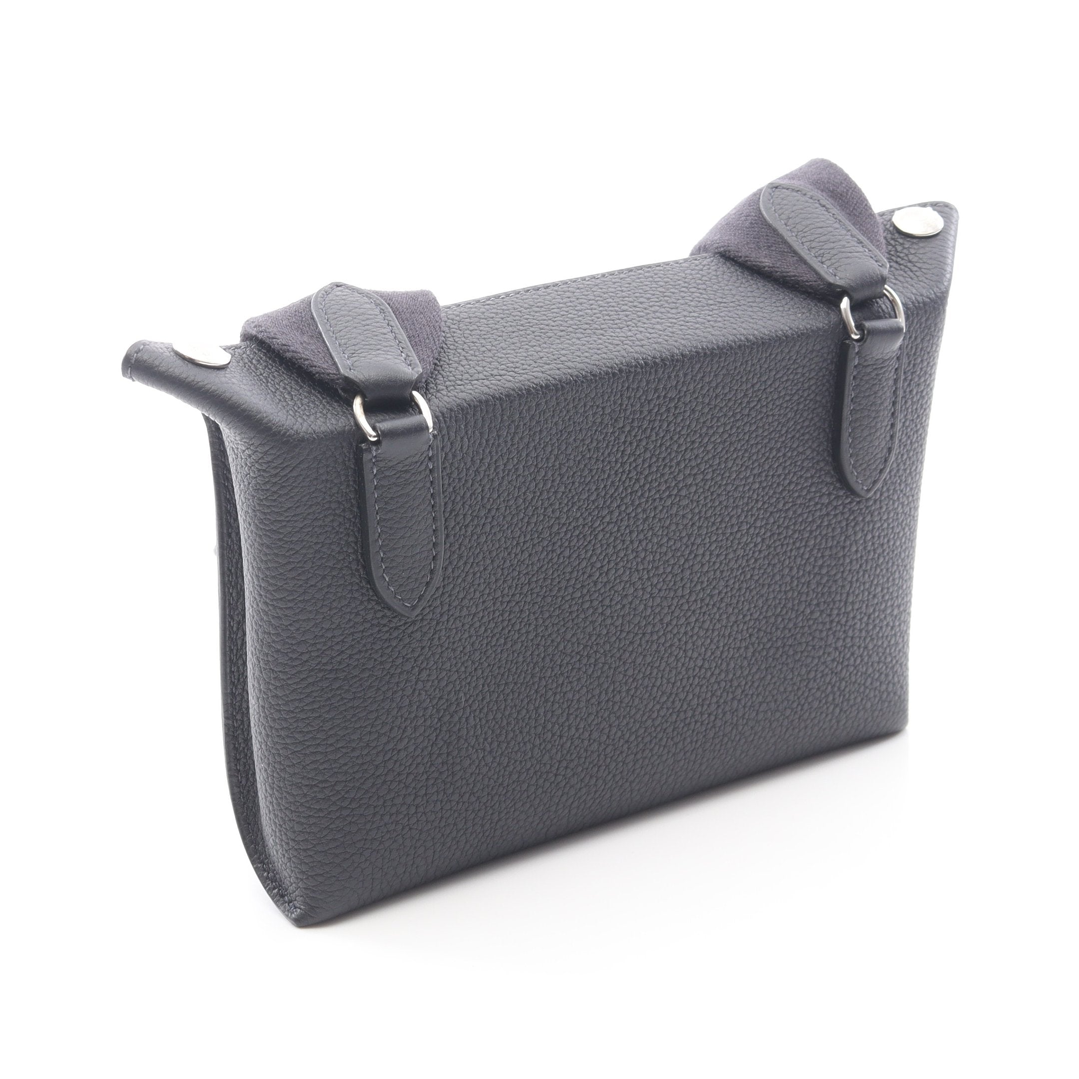 ヴィド ポッシュ キャバン ショルダーバッグ トゴ ブラック シルバー