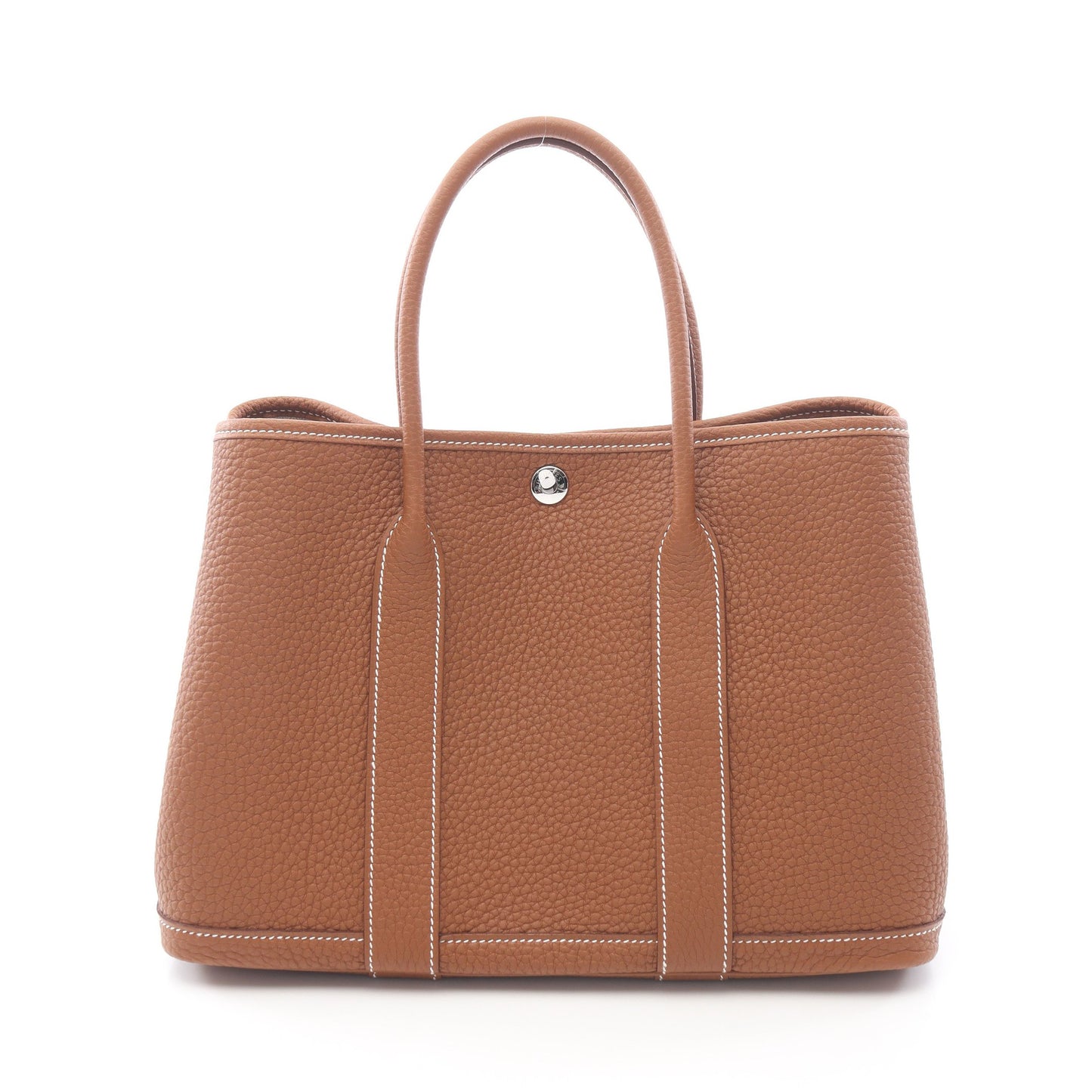 ガーデンパーティTPM ゴールド ハンドバッグ トートバッグ ネゴンダ ブラウン シルバー金具 K刻印 エルメス バッグ HERMES