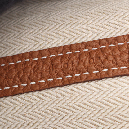 ガーデンパーティTPM ゴールド ハンドバッグ トートバッグ ネゴンダ ブラウン シルバー金具 K刻印 エルメス バッグ HERMES