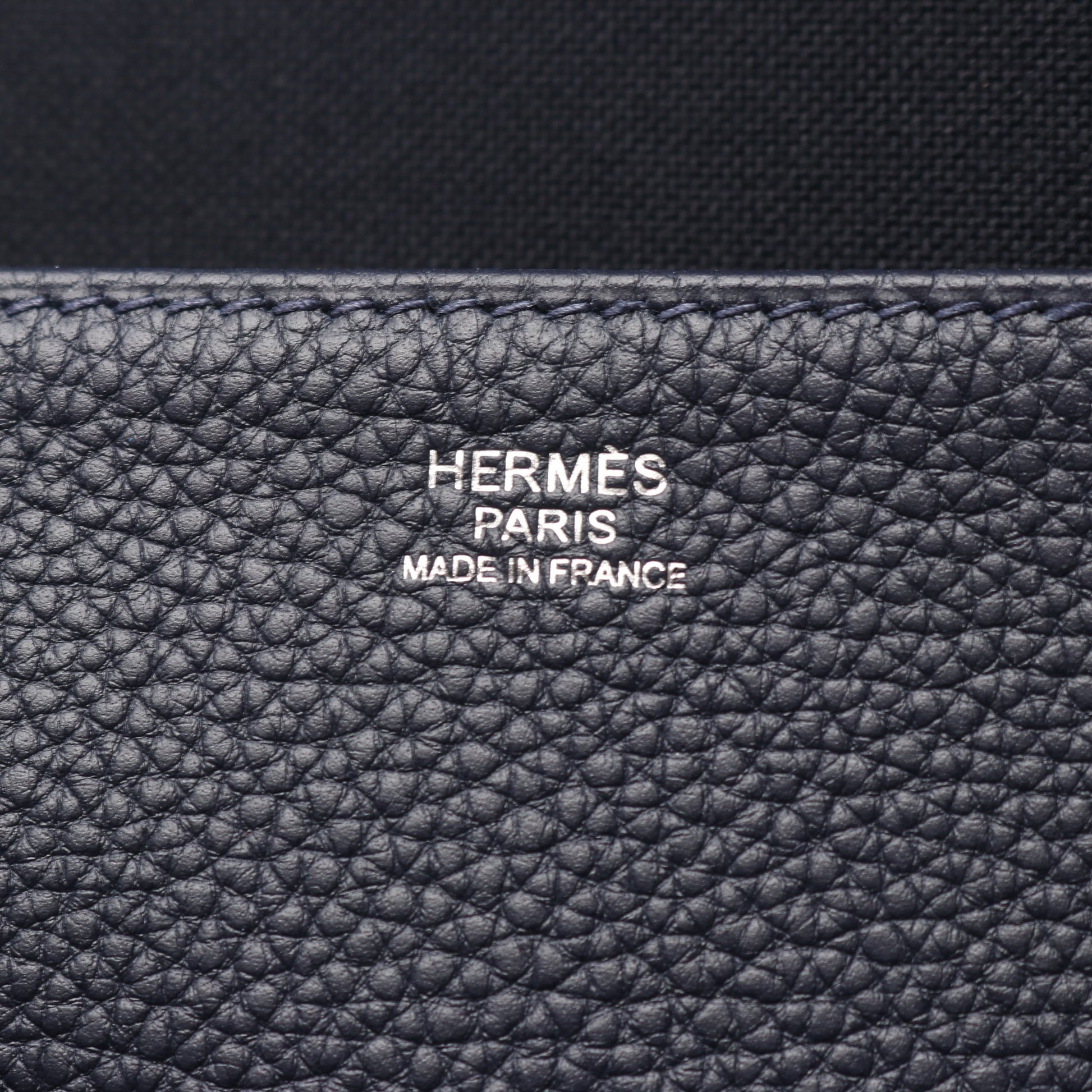 ヴィクトリア ライト ブルーニュイ ブリーフケース ビジネスバッグ トゴ ネイビー シルバー金具 D刻印 エルメス バッグ HERMES