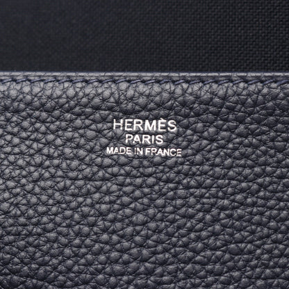 ヴィクトリア ライト ブルーニュイ ブリーフケース ビジネスバッグ トゴ ネイビー シルバー金具 D刻印 エルメス バッグ HERMES