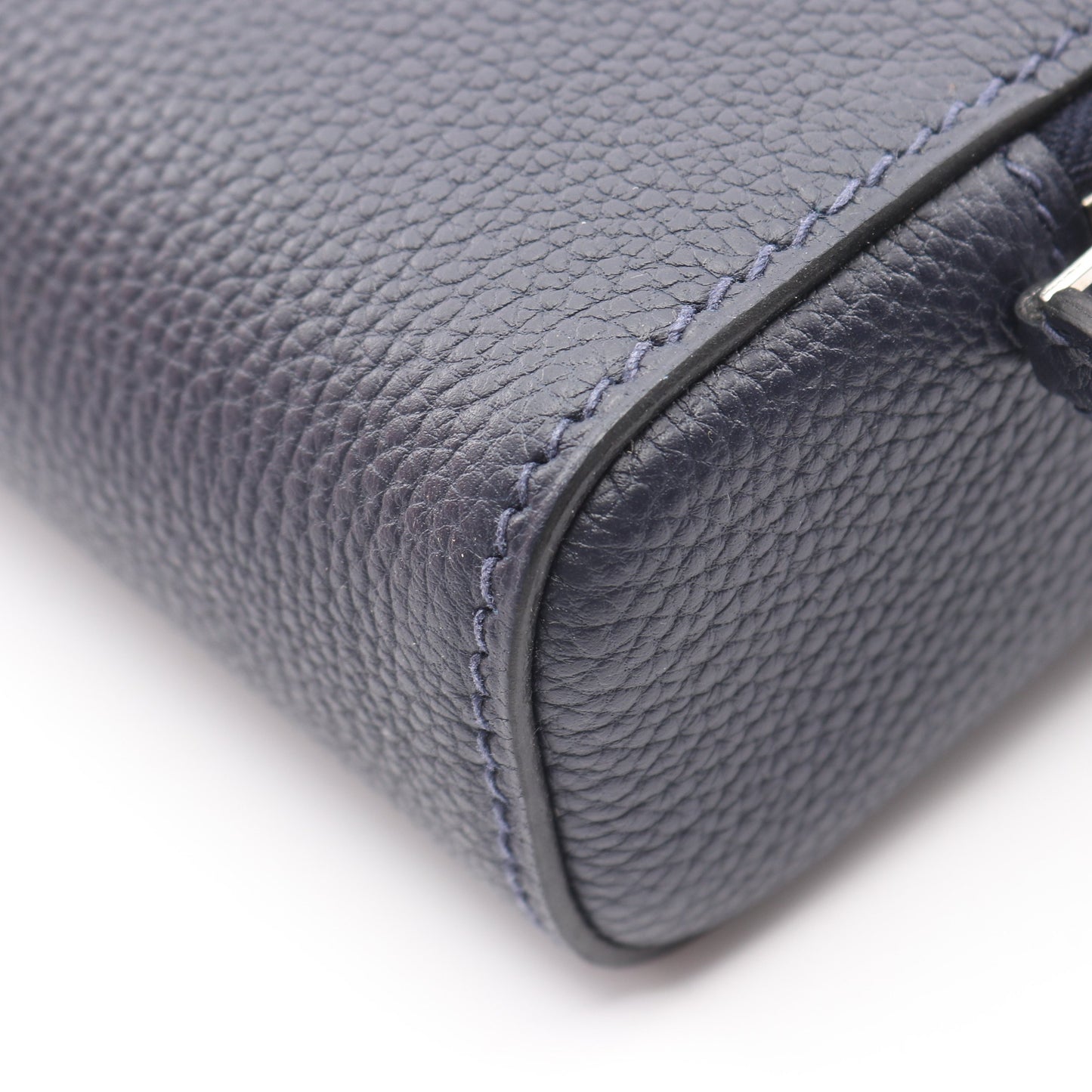 ヴィクトリア ライト ブルーニュイ ブリーフケース ビジネスバッグ トゴ ネイビー シルバー金具 D刻印 エルメス バッグ HERMES
