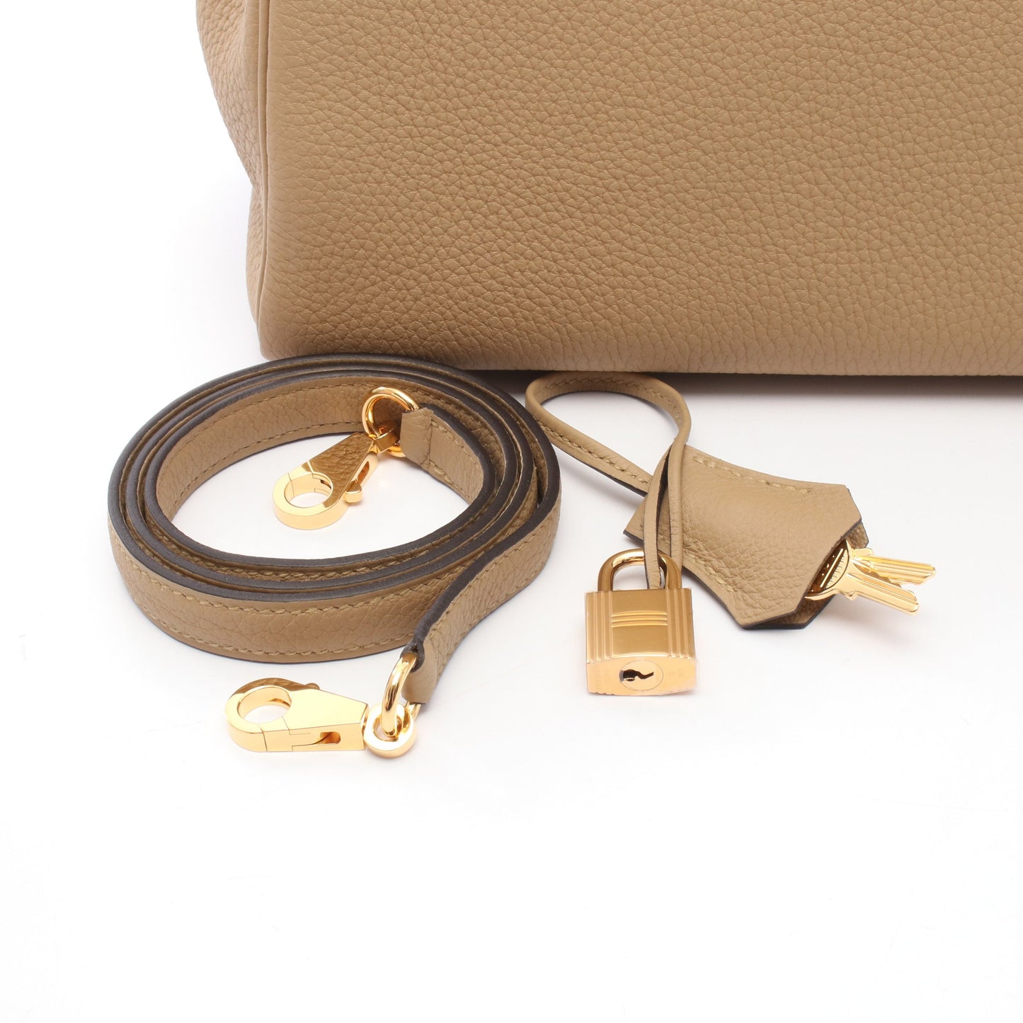 ケリー28 トレンチ ハンドバッグ トゴ ベージュ ゴールド金具 内縫い 2WAY K刻印 エルメス バッグ HERMES
