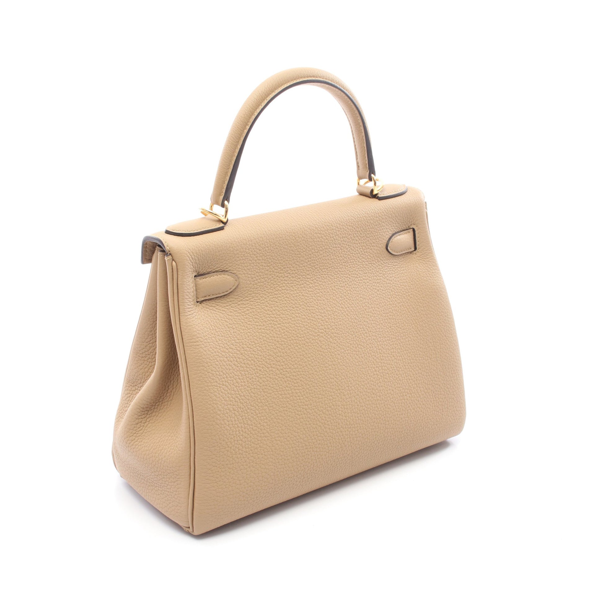 ケリー28 トレンチ ハンドバッグ トゴ ベージュ ゴールド金具 内縫い 2WAY K刻印 エルメス バッグ HERMES
