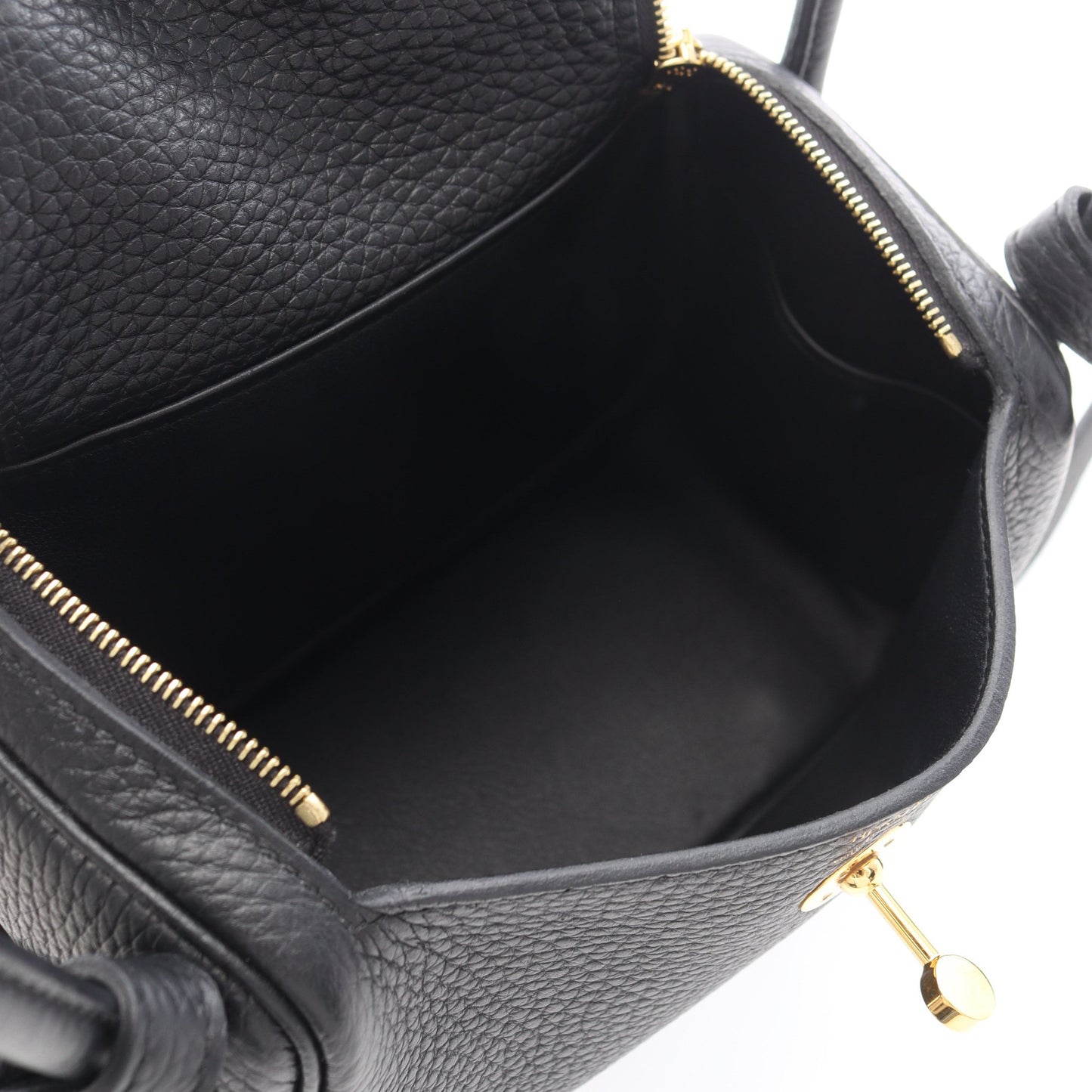リンディ ミニ ショルダーバッグ トリヨンクレマンス ブラック ゴールド金具 2WAY B刻印 エルメス バッグ HERMES