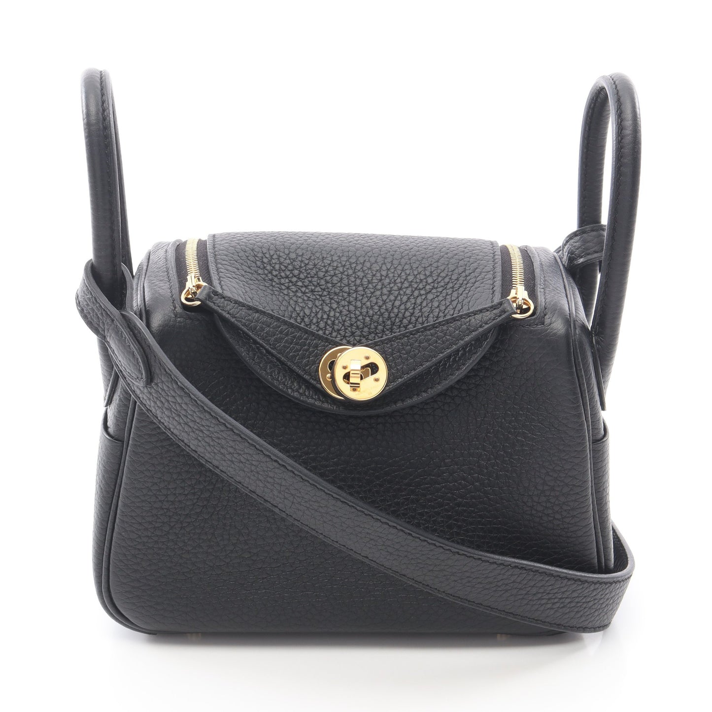リンディ ミニ ショルダーバッグ トリヨンクレマンス ブラック ゴールド金具 2WAY B刻印 エルメス バッグ HERMES