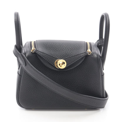 リンディ ミニ ショルダーバッグ トリヨンクレマンス ブラック ゴールド金具 2WAY B刻印 エルメス バッグ HERMES