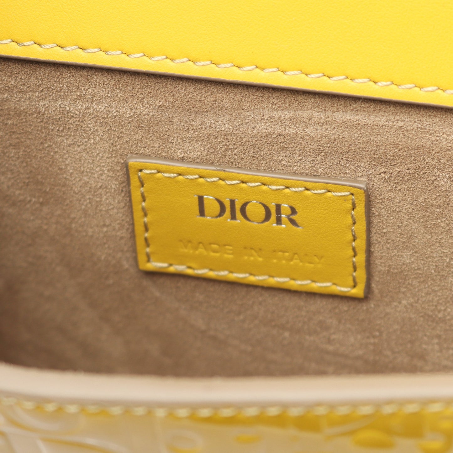GALLOP ギャロップ ミニ オブリーク ショルダーバッグ エナメルレザー イエロー クリスチャンディオール バッグ Christian Dior
