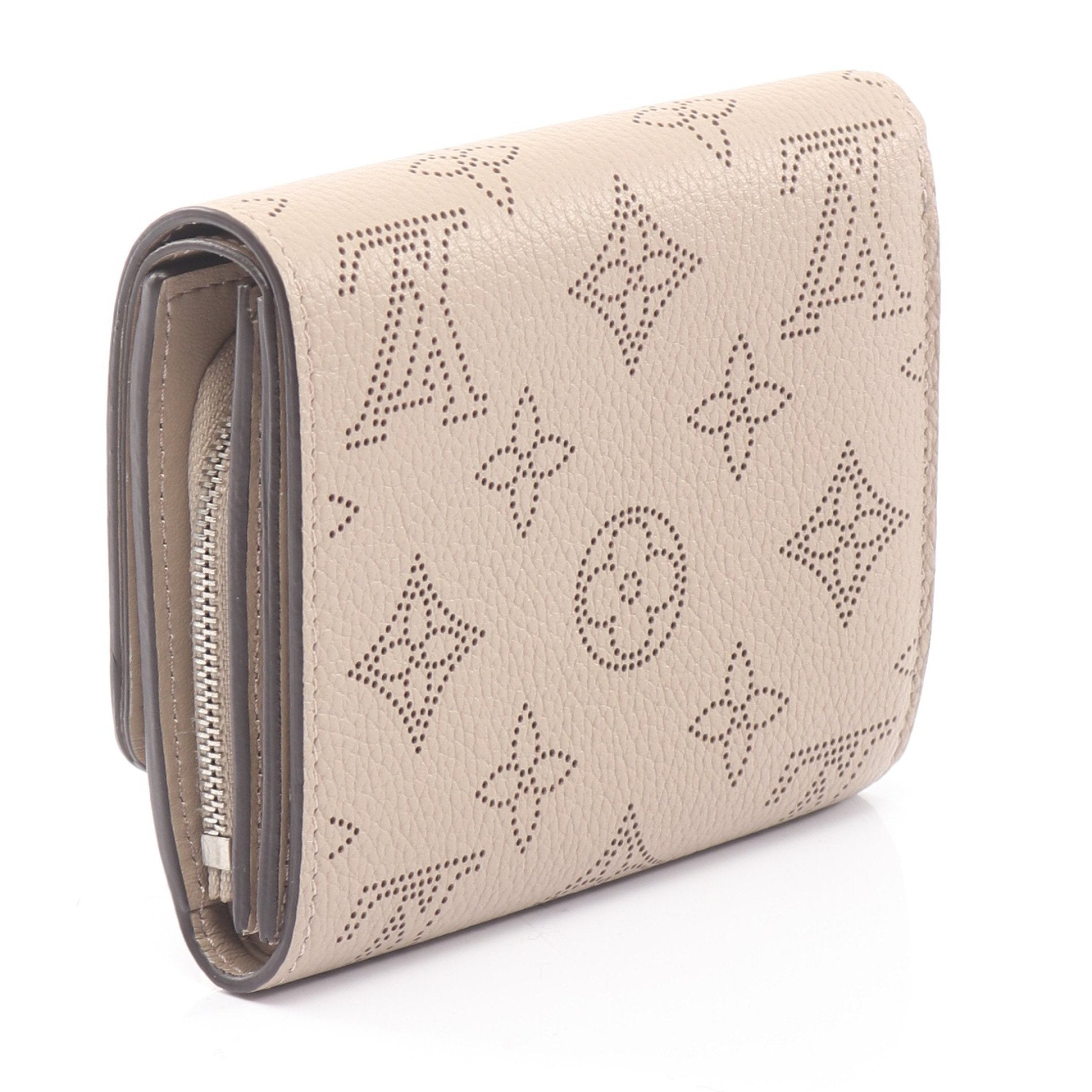 ルイヴィトン マヒナ イリス コンパクト 二つ折り財布 ガレ グレージュ ポルトフォイユ イリス コンパクト マヒナ ガレ 二つ折り財布 レザー