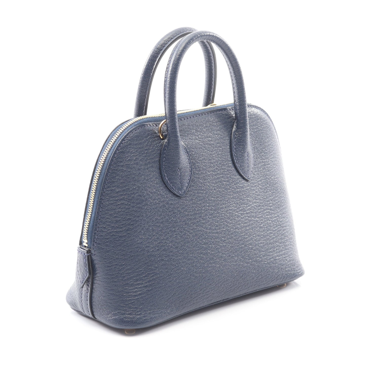ボリード1923 ミニ ブルーネイビー ハンドバッグ シェーブル ネイビー ゴールド金具 2WAY K刻印 エルメス バッグ HERMES