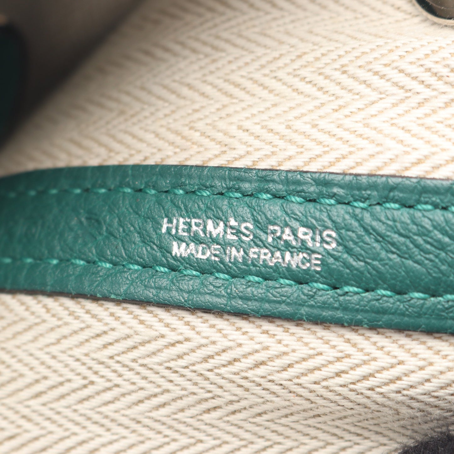 ガーデンパーティTPM マラカイト ハンドバッグ トートバッグ ネゴンダ グリーン シルバー金具 □Q刻印 エルメス バッグ HERMES
