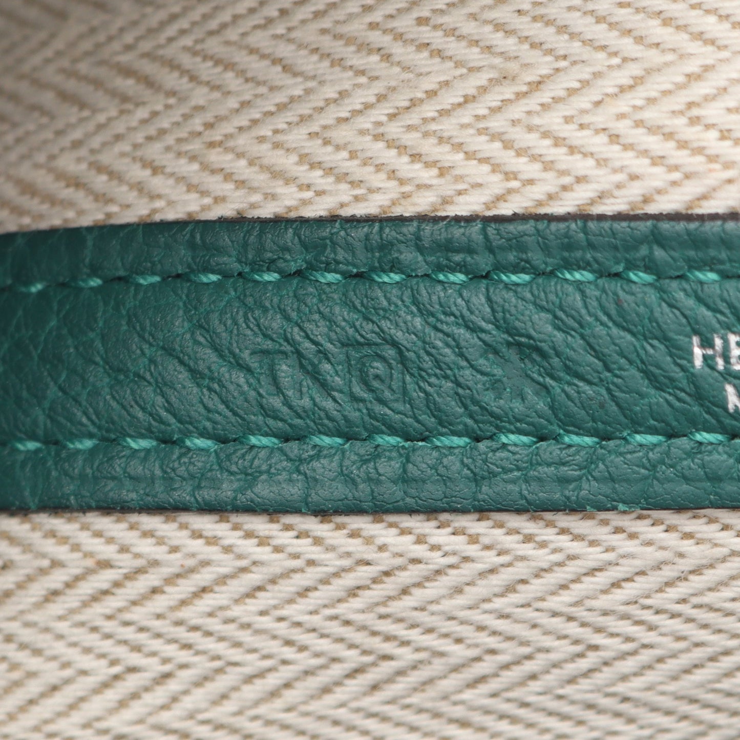 ガーデンパーティTPM マラカイト ハンドバッグ トートバッグ ネゴンダ グリーン シルバー金具 □Q刻印 エルメス バッグ HERMES