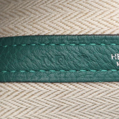 ガーデンパーティTPM マラカイト ハンドバッグ トートバッグ ネゴンダ グリーン シルバー金具 □Q刻印 エルメス バッグ HERMES