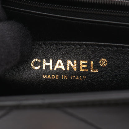 マトラッセ アイコン チェーンショルダーバッグ ラムスキン ブラック ゴールド金具 シャネル バッグ CHANEL