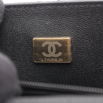 マトラッセ アイコン チェーンショルダーバッグ ラムスキン ブラック ゴールド金具 シャネル バッグ CHANEL