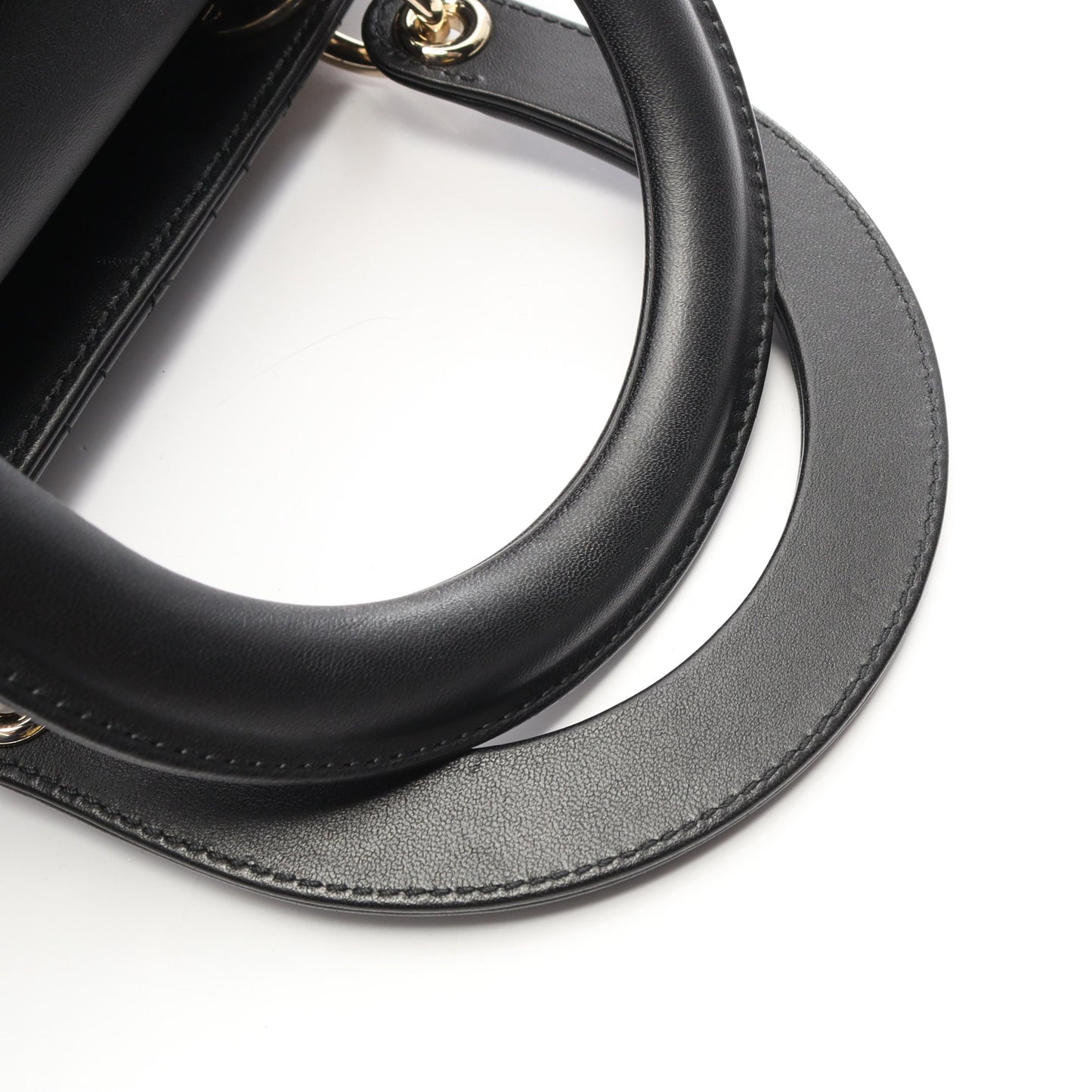 LADY DIOR レディディオール カナージュ ハンドバッグ レザー ブラック 2WAY クリスチャンディオール バッグ Christian Dior