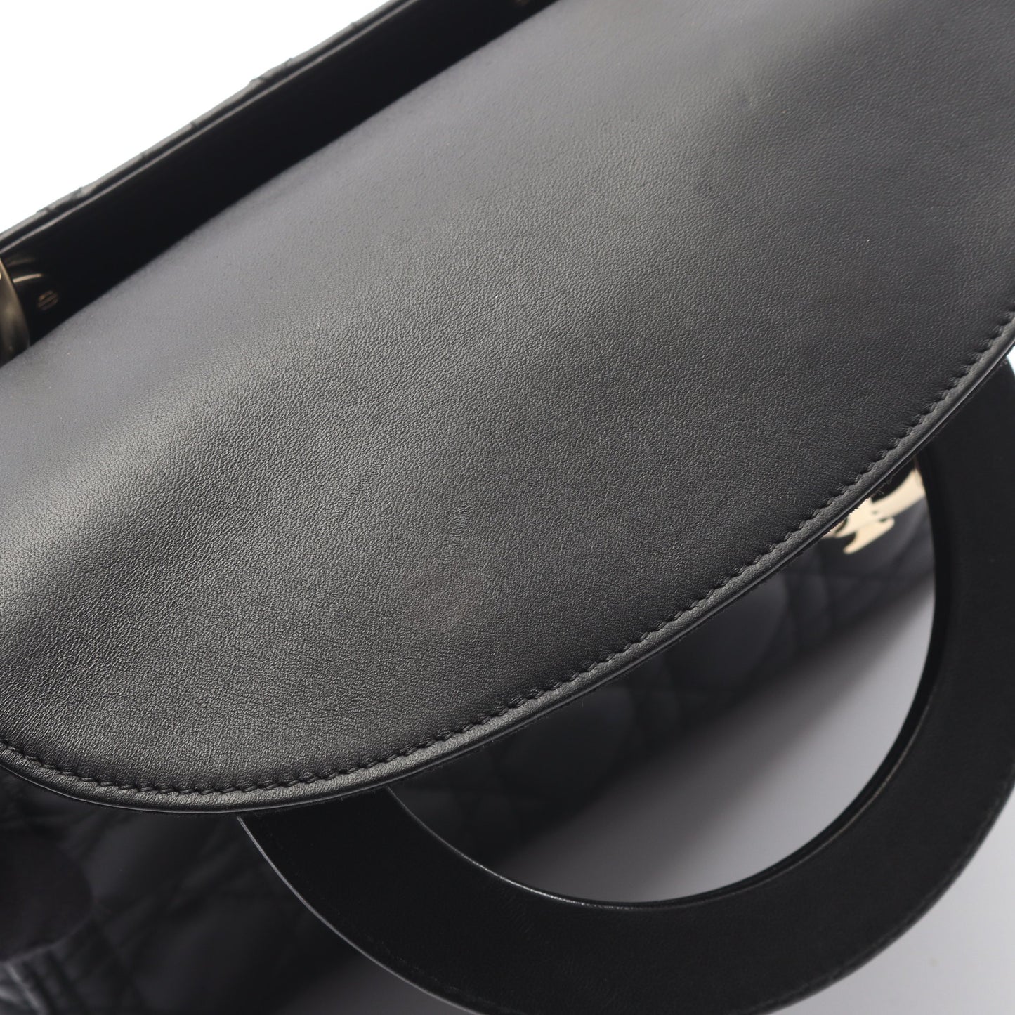 LADY DIOR レディディオール カナージュ ハンドバッグ レザー ブラック 2WAY クリスチャンディオール バッグ Christian Dior