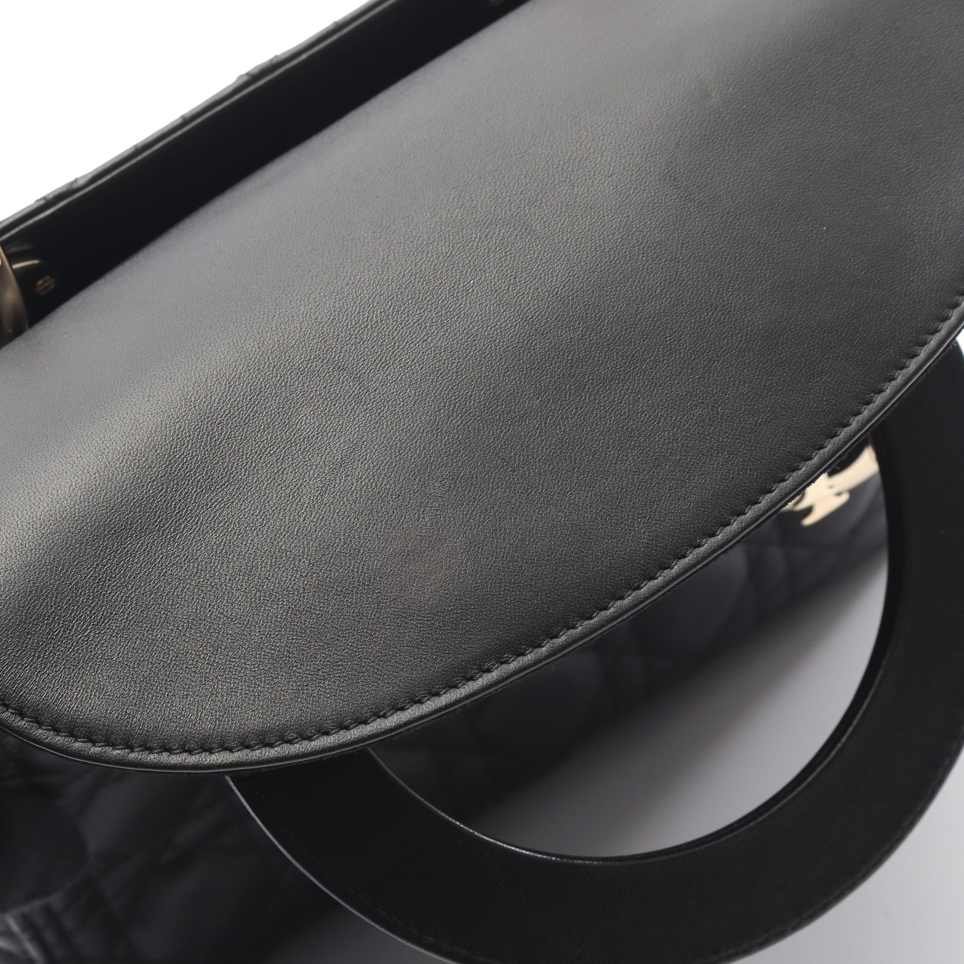LADY DIOR レディディオール カナージュ ハンドバッグ レザー ブラック 2WAY クリスチャンディオール バッグ Christian Dior