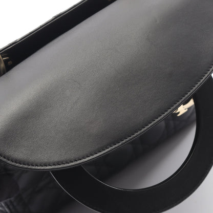 LADY DIOR レディディオール カナージュ ハンドバッグ レザー ブラック 2WAY クリスチャンディオール バッグ Christian Dior