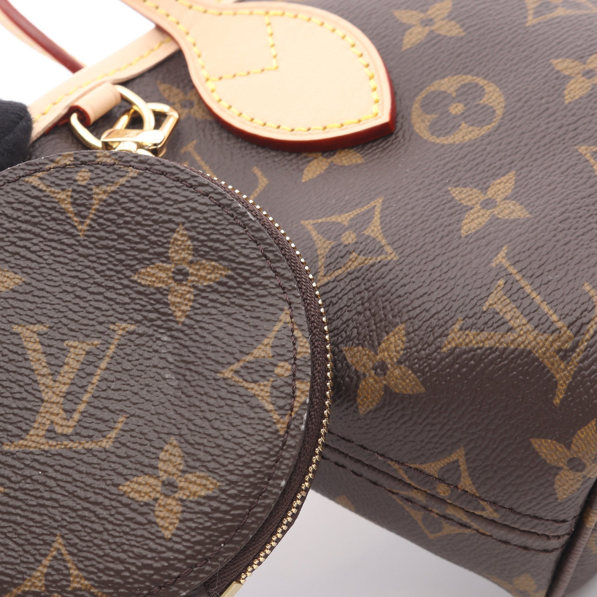 ネヴァーフルBB モノグラム ベージュ ハンドバッグ PVC レザー ブラウン 2WAY ルイヴィトン バッグ LOUIS VUITTON