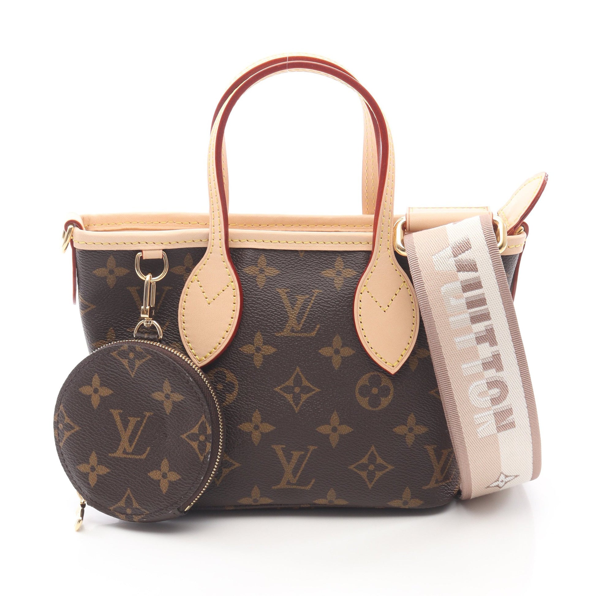 ネヴァーフルBB モノグラム ベージュ ハンドバッグ PVC レザー ブラウン 2WAY ルイヴィトン バッグ LOUIS VUITTON