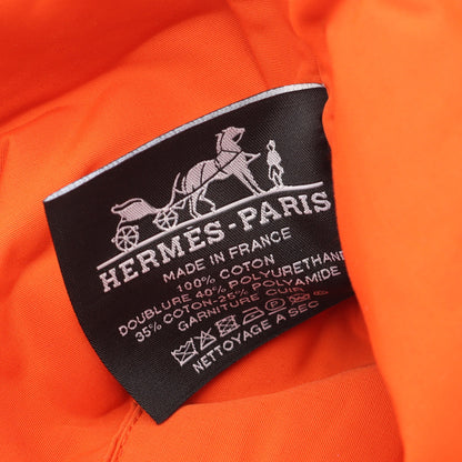 ボリードポーチ20 ハイビスカス ポーチ キャンバス レザー ピンクパープル ブラウン シルバー金具 エルメス 財布・小物 HERMES