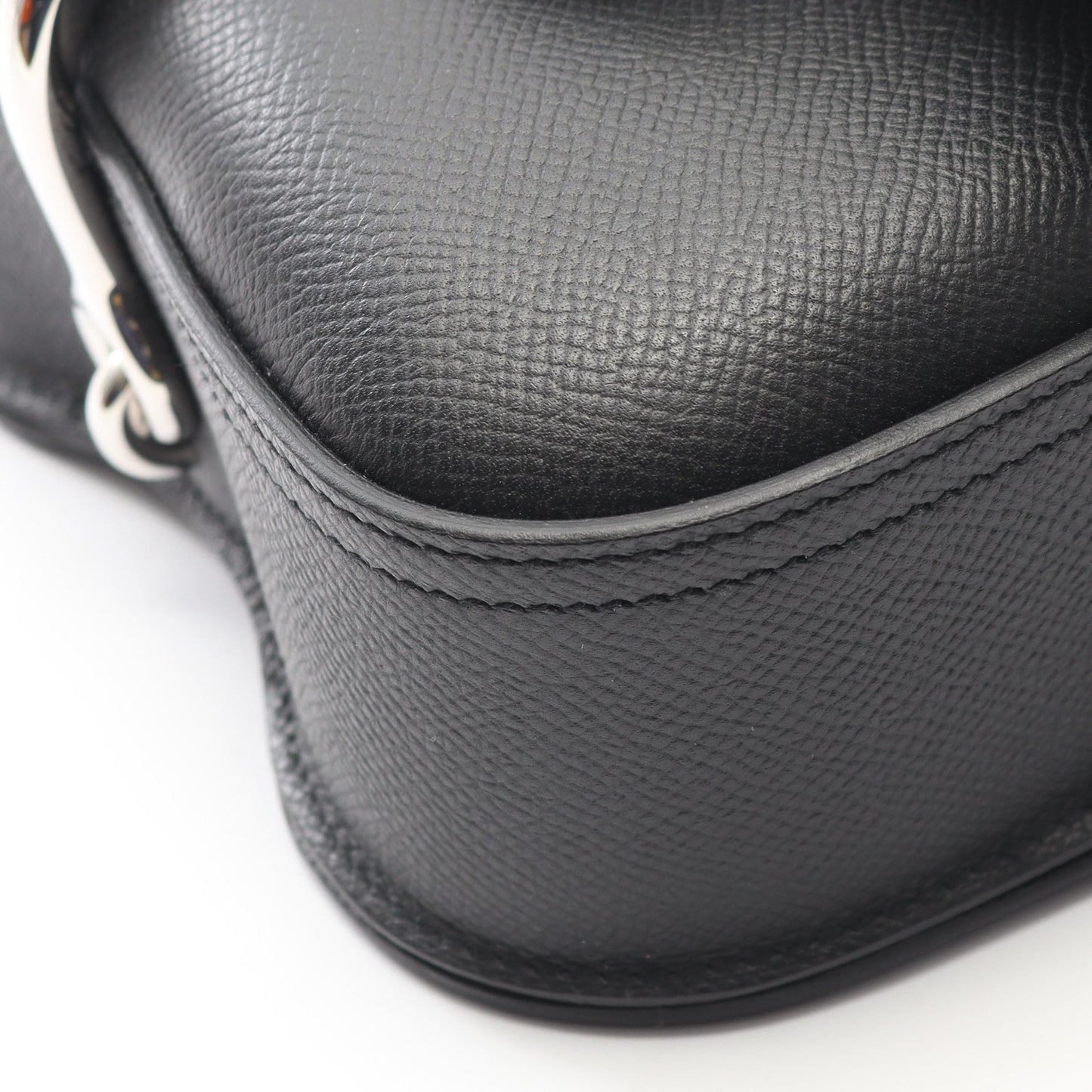 デッラ カヴァッレリア ミニ ショルダーバッグ ヴォーエプソン ブラック シルバー金具 W刻印 エルメス バッグ HERMES