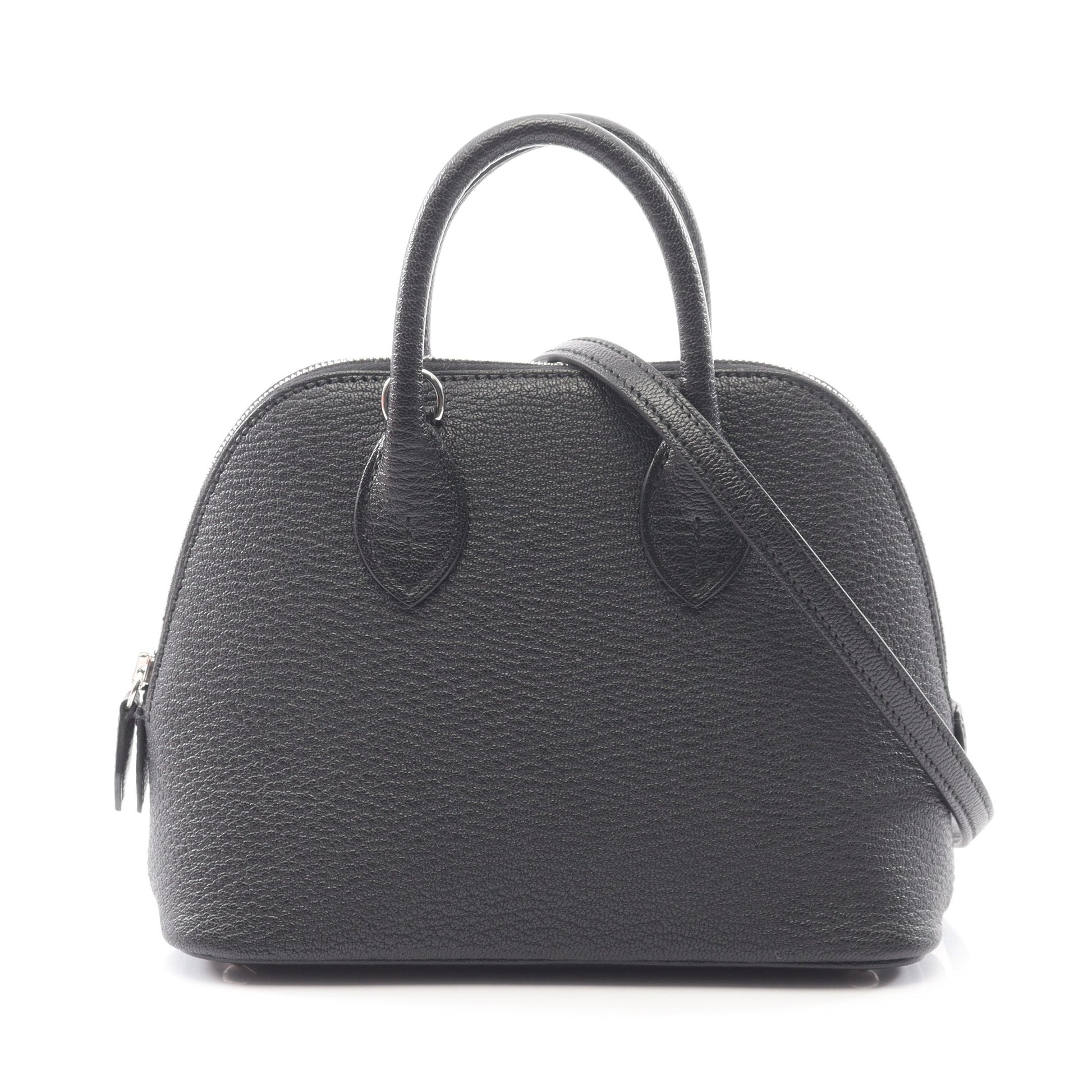 ボリード1923 ミニ ハンドバッグ シェーブル ブラック シルバー金具 2WAY K刻印 エルメス バッグ HERMES