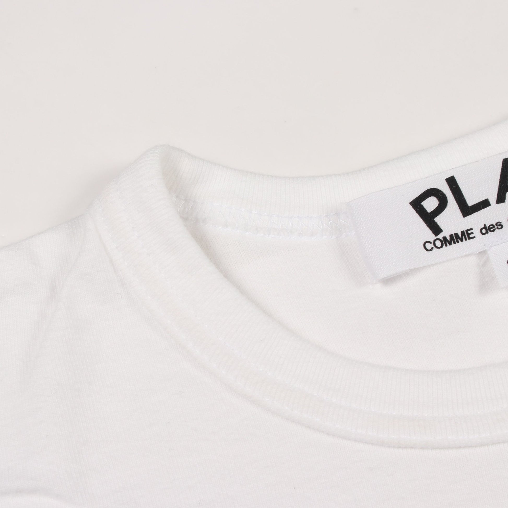 ハートロゴ 半袖Tシャツ コットン ホワイト プレイコムデギャルソン トップス PLAY COMME des GARCONS