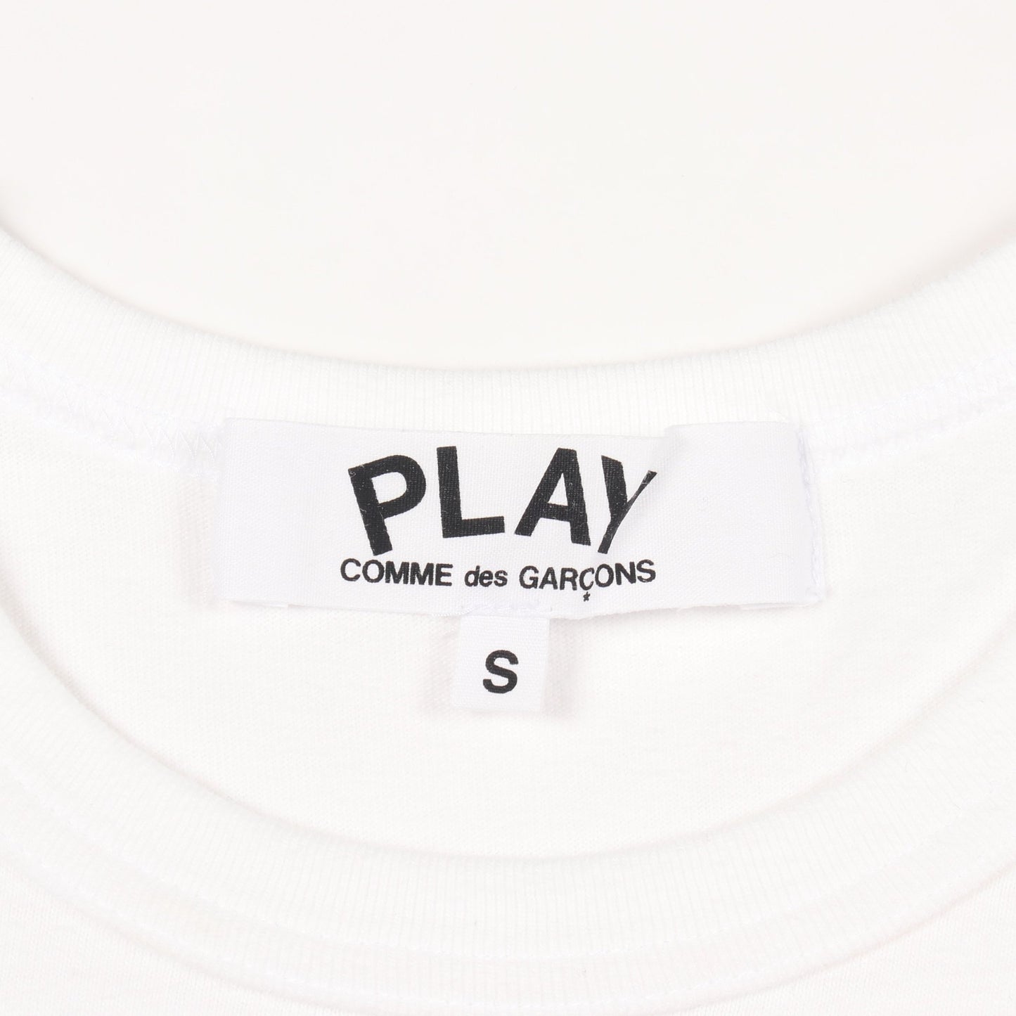 ハートロゴ 半袖Tシャツ コットン ホワイト プレイコムデギャルソン トップス PLAY COMME des GARCONS