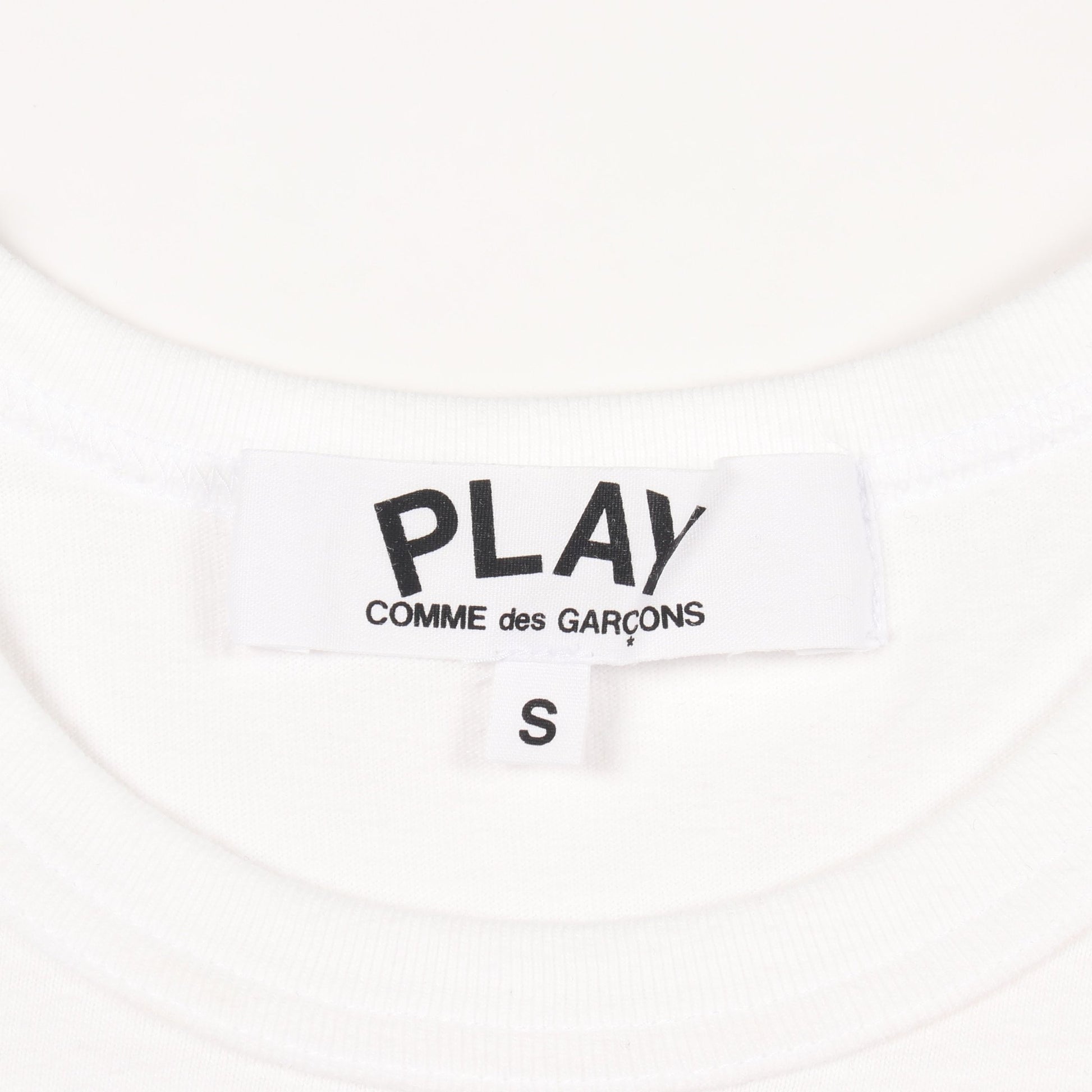 ハートロゴ 半袖Tシャツ コットン ホワイト プレイコムデギャルソン トップス PLAY COMME des GARCONS