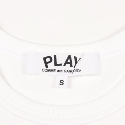 ハートロゴ 半袖Tシャツ コットン ホワイト プレイコムデギャルソン トップス PLAY COMME des GARCONS