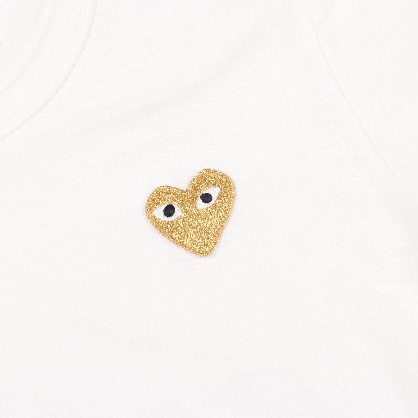 ハートロゴ 半袖Tシャツ コットン ホワイト プレイコムデギャルソン トップス PLAY COMME des GARCONS