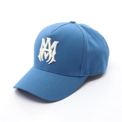 MA キャップ 刺繍 キャンバス ブルー アミリ