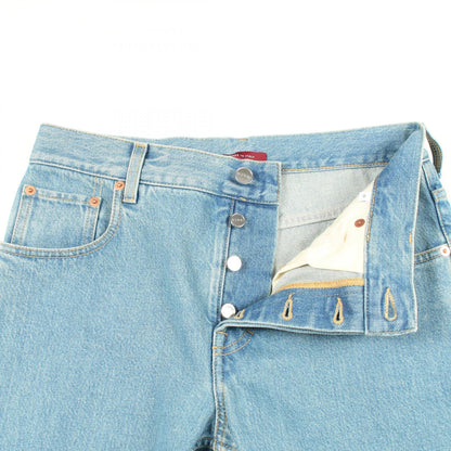 デニムパンツ コットン ライトブルー ボタンフライ グッチ ボトムス GUCCI