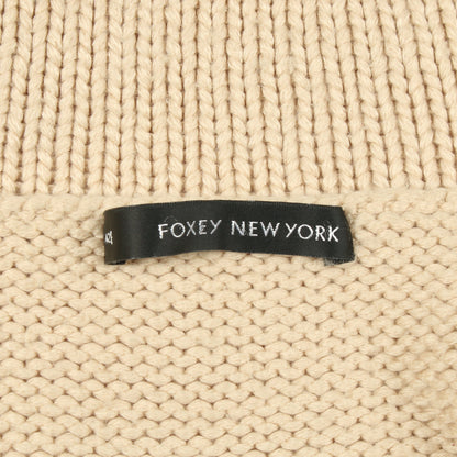 ロング カーディガン コットン ベージュ フォクシーニューヨーク トップス FOXEY NEW YORK