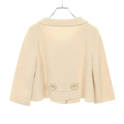 クロップド ジャケット コットン ベージュ フォクシーブティック アウター FOXEY BOUTIQUE