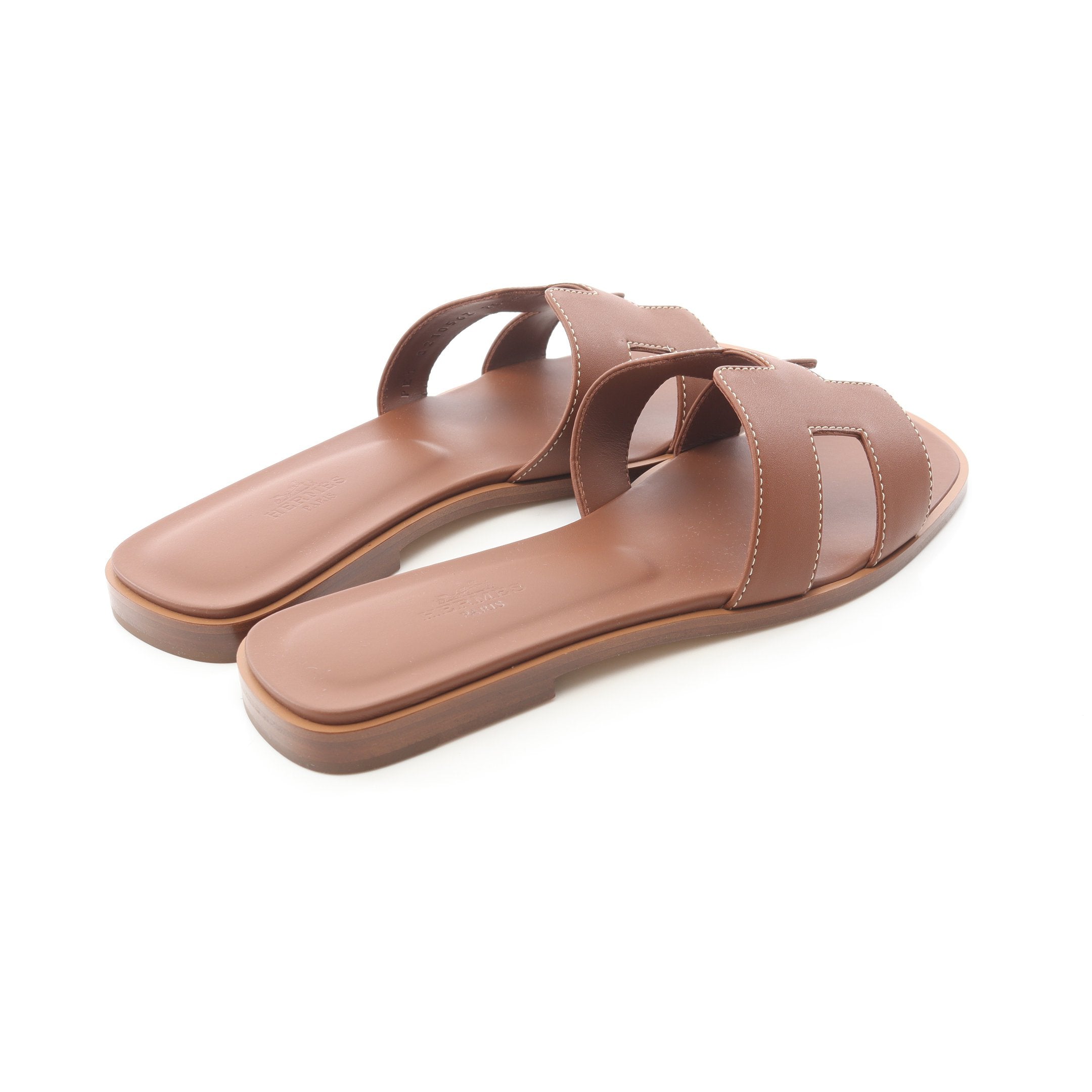 オラン サンダル レザー ブラウン エルメス – RECLO