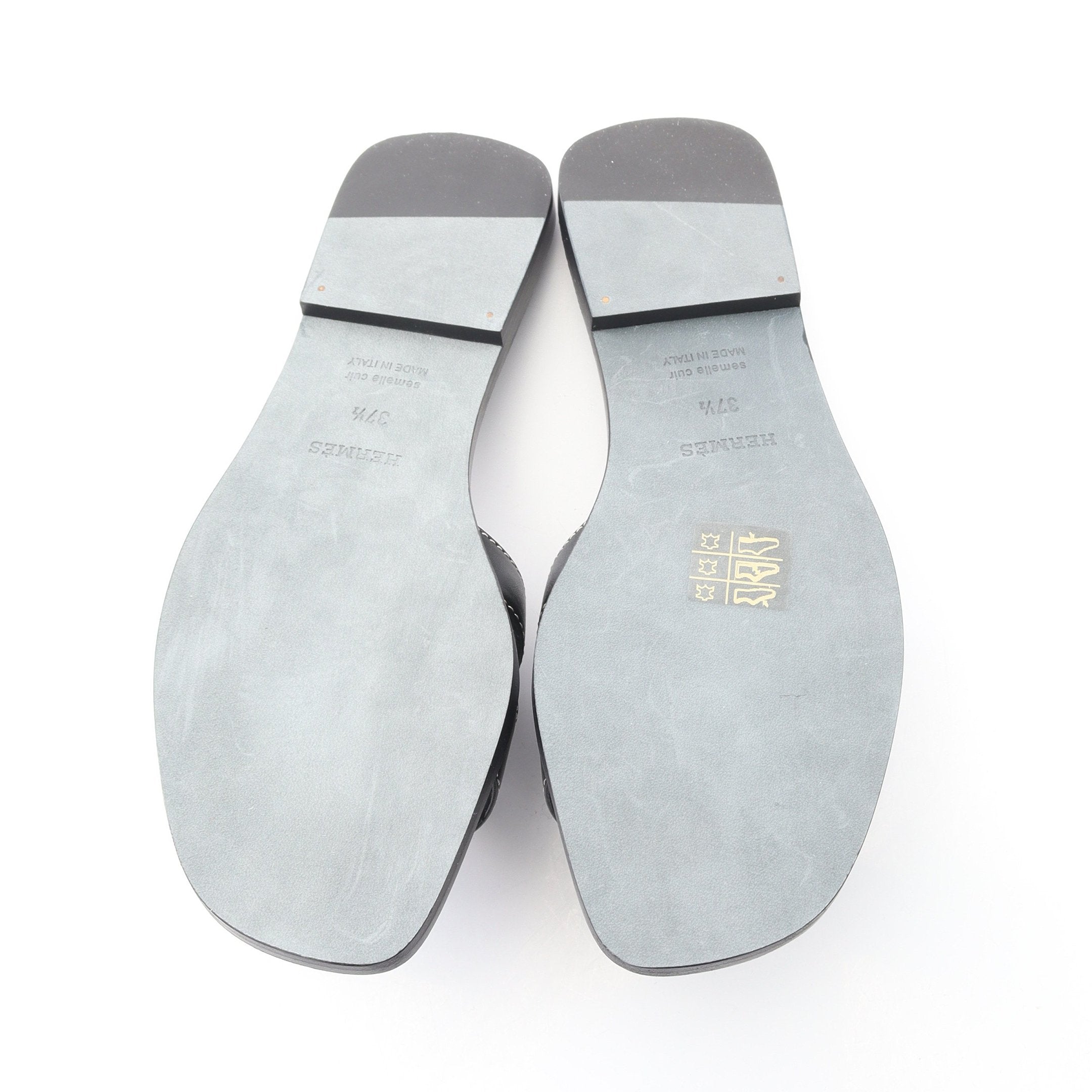 オラン ミュール サンダル レザー ブラック エルメス – RECLO