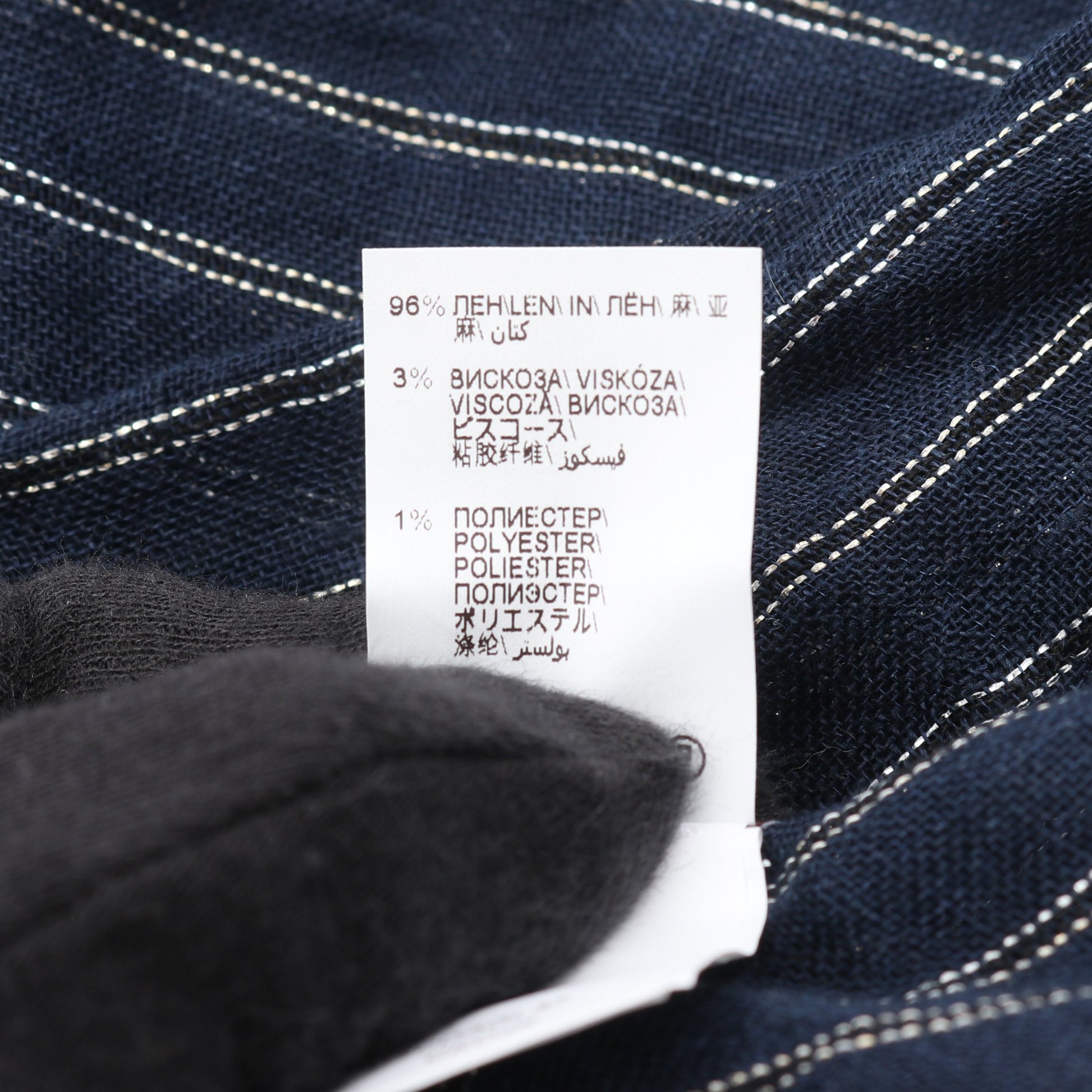 ストライプ ストール ショール リネン ネイビー シルバー ブルネロクチネリ 財布・小物 BRUNELLO CUCINELLI