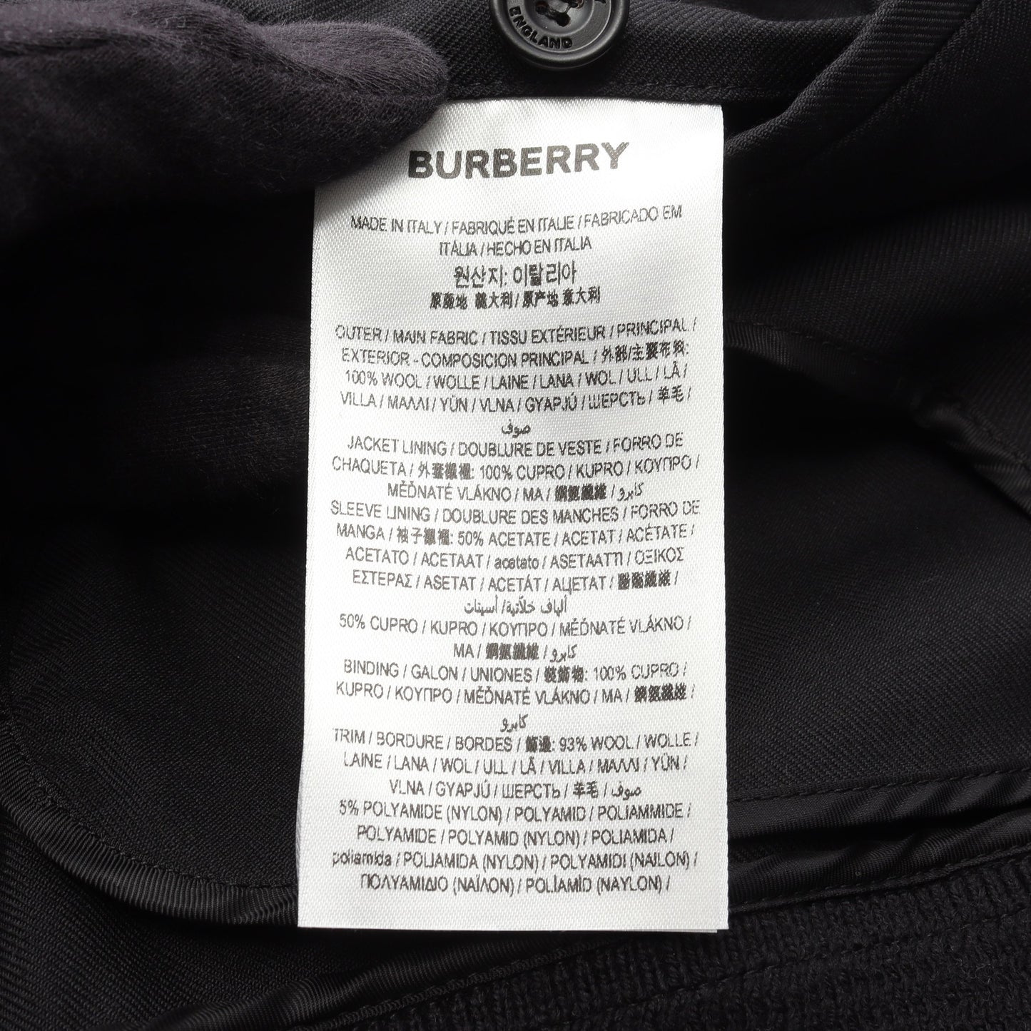 ジップアップ ブルゾン ウール ブラック バーバリー アウター BURBERRY