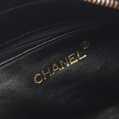 ココマーク ダイヤステッチ チェーンショルダーバッグ ラムスキン ブラック ゴールド金具 シャネル バッグ CHANEL