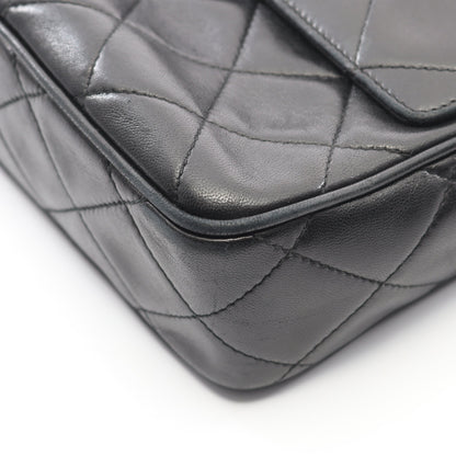 ココマーク ダイヤステッチ チェーンショルダーバッグ ラムスキン ブラック ゴールド金具 シャネル バッグ CHANEL