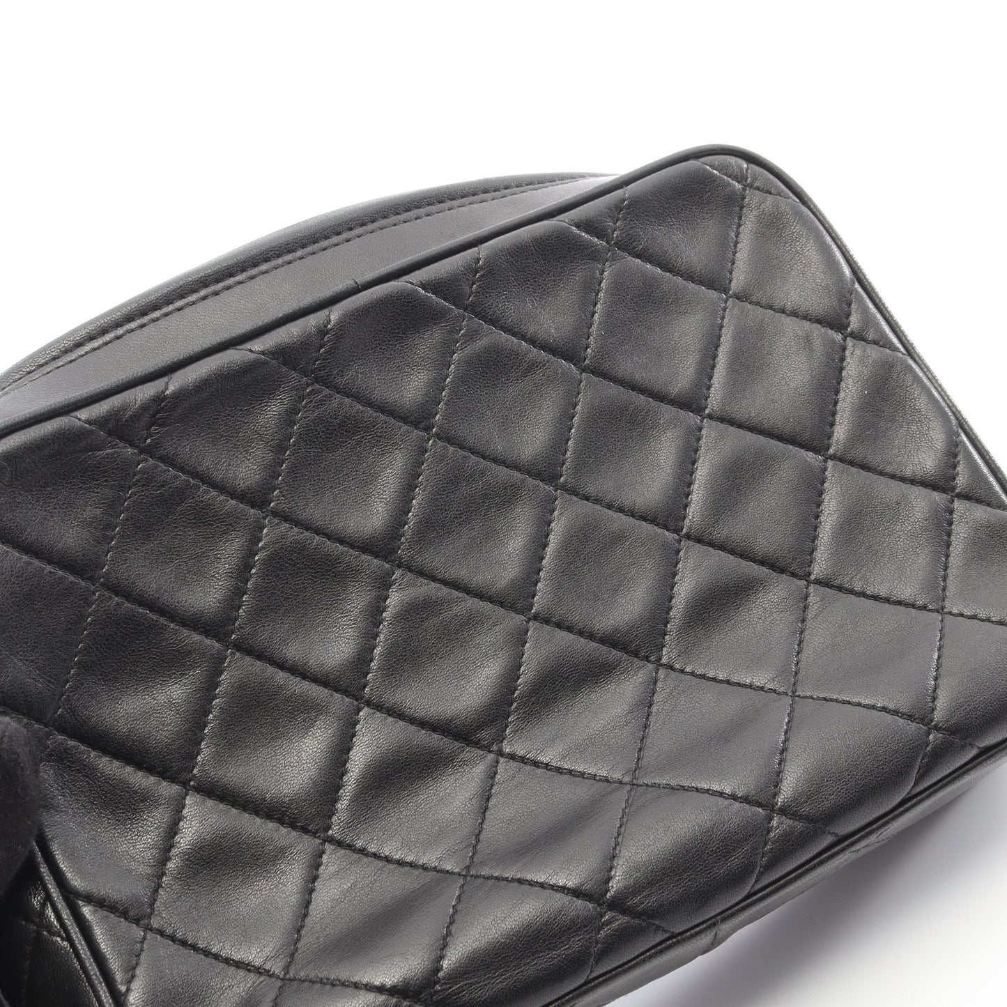 ココマーク ダイヤステッチ チェーンショルダーバッグ ラムスキン ブラック ゴールド金具 シャネル バッグ CHANEL