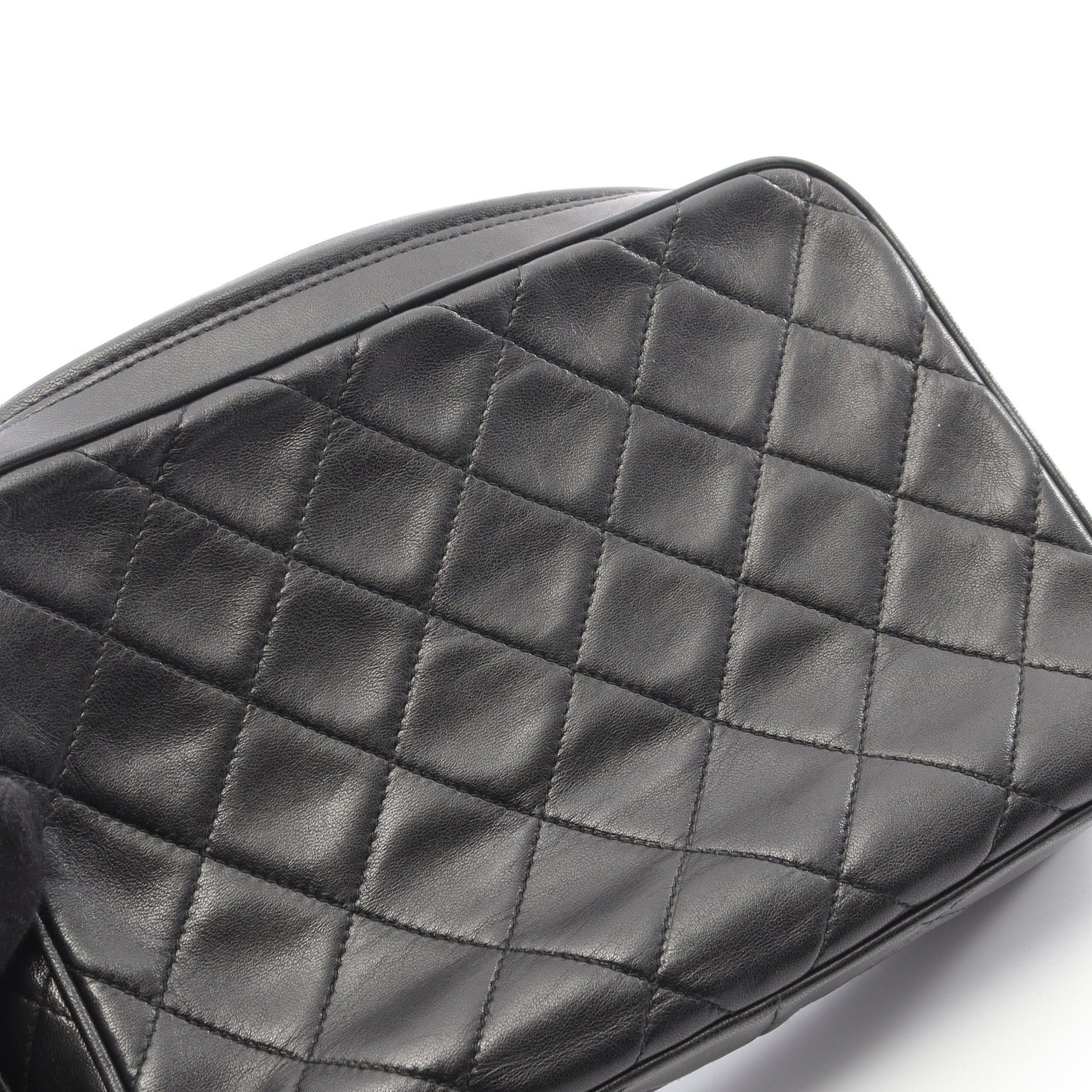 ココマーク ダイヤステッチ チェーンショルダーバッグ ラムスキン ブラック ゴールド金具 シャネル バッグ CHANEL