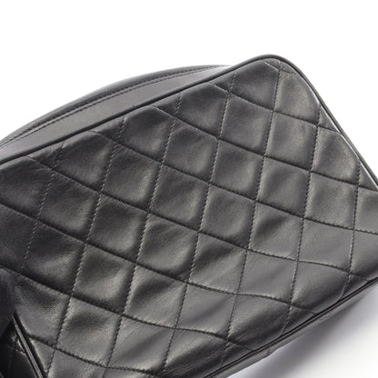 ココマーク ダイヤステッチ チェーンショルダーバッグ ラムスキン ブラック ゴールド金具 シャネル バッグ CHANEL